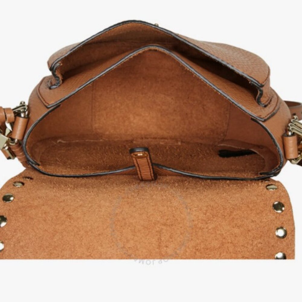 Rebecca Minkoff Studded Cross Body Unlined Saddle Bag - All Leather - Picture 8 of 17